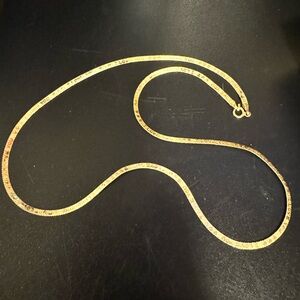 Unique 14K Gold “I Love You” Herringbone Chain